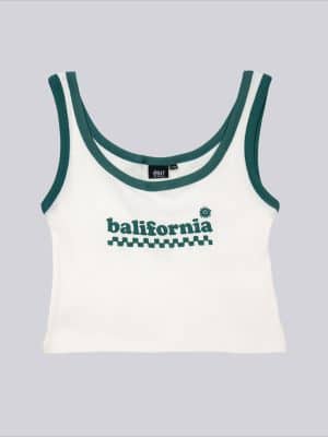 CHECKER BOARD CROP TANK WH